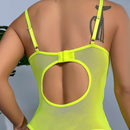 Lingerie Lace Transparente Com Meias De Seda - SOLANGE
