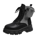 Bota Feminina Plataformas Oxford com Designes Incríveis e Bolsas Laterais