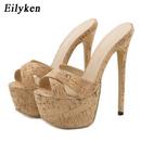 Salto auto artesanal feminino plataforma estilingue - EILYKEN