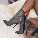 Bota de Salto Alto de Zip Toe Sexy