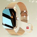 SmartWatch Dourado Design Elegante + Pulseira