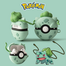 Capa pokémon para apple airpods 1 2 3 airpod pro 3d bulbasaur chaveiro sem fio fone de ouvido bluetooth capa de silicone