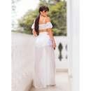 Conjunto de Saia Longa de Chiffon Cropeed - ANNA