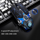 Mouse Gamer ergonômico com fio RGB LED retro iluminado 3200dpi 6 botões