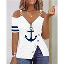 Blusa Decoração Zíper Ombro Frio - CAMILA