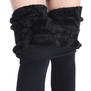 Calça Leggings de inverno para mulheres, veludo de cor sólida, cintura alta