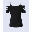 Blusa Decoração Zíper Ombro Frio - CAMILA