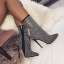 Bota de Salto Alto de Zip Toe Sexy