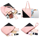 Conjunto de 4 Pcs Bolsa de Ombro + Bolsa Sacola + Carteira + Porta Cartão