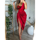 Vestido de Festa sem Mangas Vermelho - TUANNE