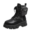 Bota Feminina Plataformas Oxford com Designes Incríveis e Bolsas Laterais