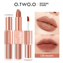 Maquiagem Batom Brilho Labial 2 em 1 Tonalidade Impermeável de Longa Duração