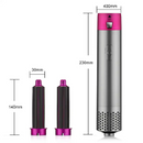 Secador de cabelo 5-em 1 Pente de cabelo elétrico Íon negativo Curler reto Escova Secador de sopro Pente de ar removível Escova Kit Ferramenta