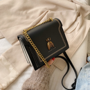 Bolsa de Ombro Abelha Retro de Alta Qualidade com Designer em Couro