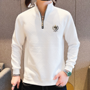 Blusa Masculina Estilo Elegante de Manga Longa e Zíper