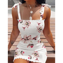 Vestido Verão Feminino Sexy Flores - ROSA