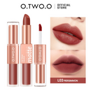 Maquiagem Batom Brilho Labial 2 em 1 Tonalidade Impermeável de Longa Duração