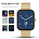 SmartWatch Dourado Design Elegante + Pulseira
