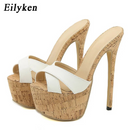 Salto auto artesanal feminino plataforma estilingue - EILYKEN
