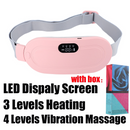 Cinto de aquecimento vibratório para massagem elétrica para o alívio da cólica menstrual