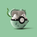 Capa pokémon para apple airpods 1 2 3 airpod pro 3d bulbasaur chaveiro sem fio fone de ouvido bluetooth capa de silicone