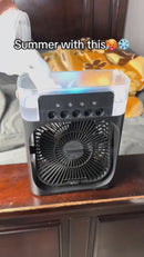 Transforme Seu Ambiente: Mini Ar Condicionado 4 em 1 com USB, LED e Design Compacto para Quarto, Sala e Escritório!