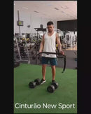 Cinturão Musculação New Strong Alta Performance Com Apoio Da Lombar Removível - 2 Cores - Tamanho Único Ajustável