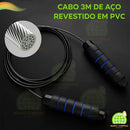 Corda De Pular Crossfit Profissional Ajustável Corda Speed Rope Com Rolamento e Cabo De Aço Revestido PVC Treino Fitness