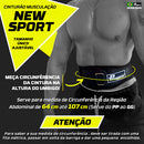 Cinturão Musculação New Strong Alta Performance Com Apoio Da Lombar Removível - 2 Cores - Tamanho Único Ajustável