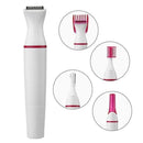 Kit Mini Depilador Elétrico 5 em 1 Portátil, Removedor De Pelos Faciais Corporal Feminina - Plástico e aço Tamanho: 20x10x4cm